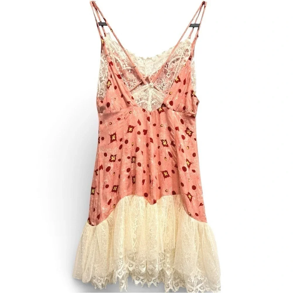 Anthropologie‎ Gulhatun Aydin Sweetheart Mini Lace Dress Coquette XS Balletcore